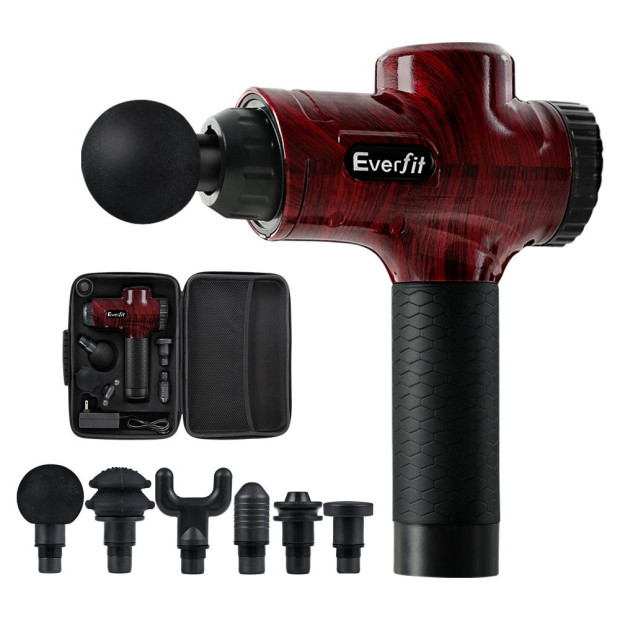 Massage Gun 6 Heads Electric Massager Vibration Percussion LCD Therapy