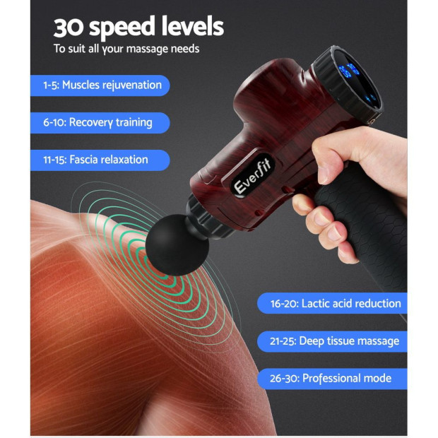 Massage Gun 6 Heads Electric Massager Vibration Percussion LCD Therapy Image 6