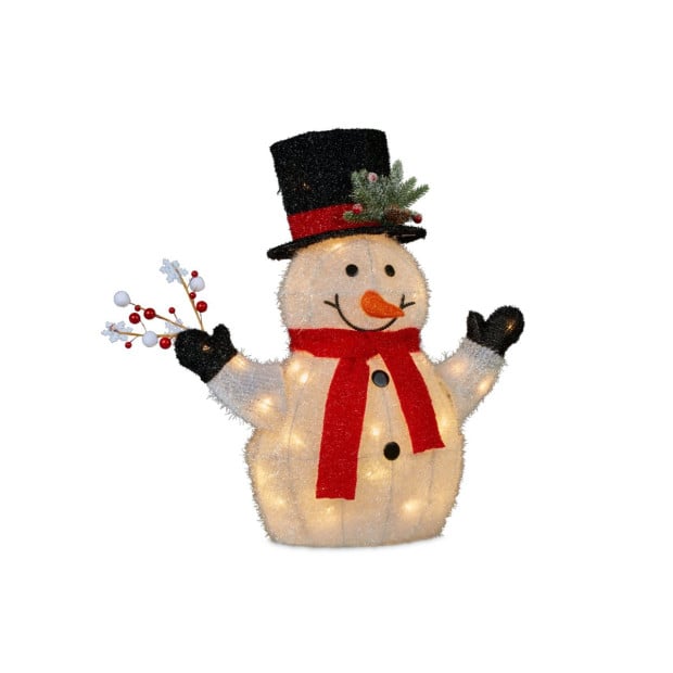 56cm Christmas Snowman with Lights