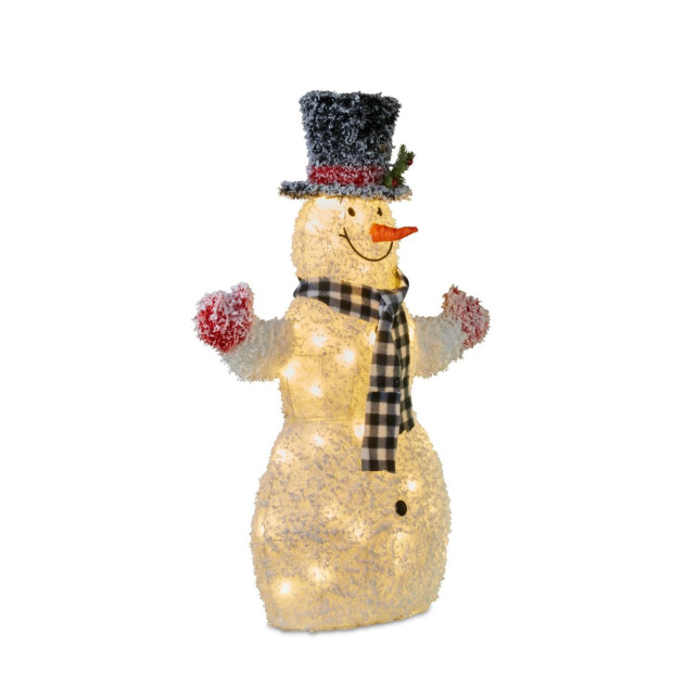 100cm Christmas Snowman with Lights Image 2