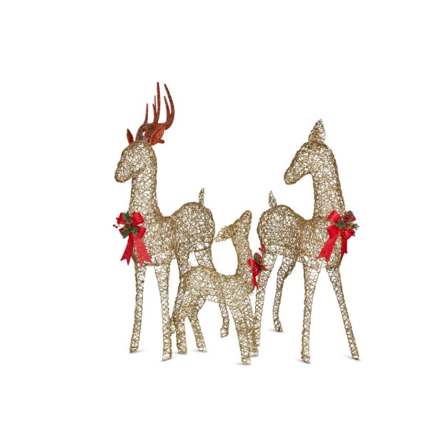 Set of 3 Outdoor Christmas Display Reindeer with Lights Image 2