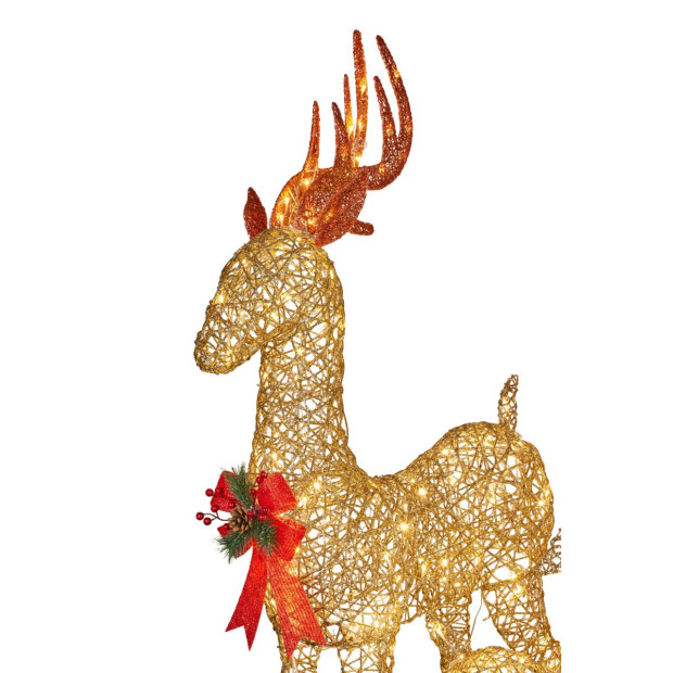 Set of 3 Outdoor Christmas Display Reindeer with Lights Image 3