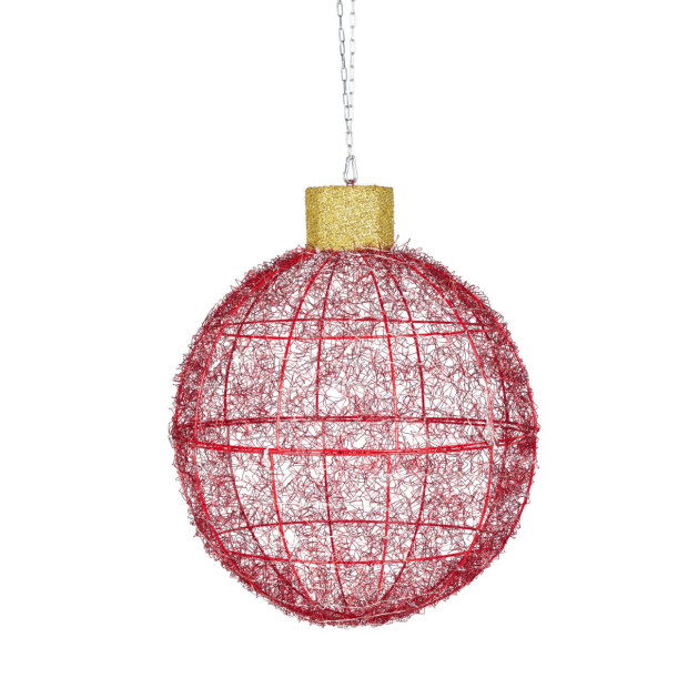 Christmas Display Bauble with Red Lights- Indoor/Outdoor - 50cm Image 2