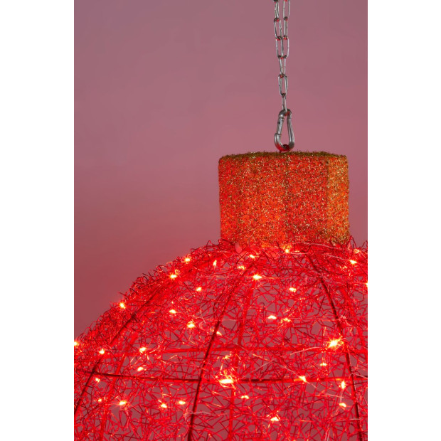 Christmas Display Bauble with Red Lights- Indoor/Outdoor - 50cm Image 3