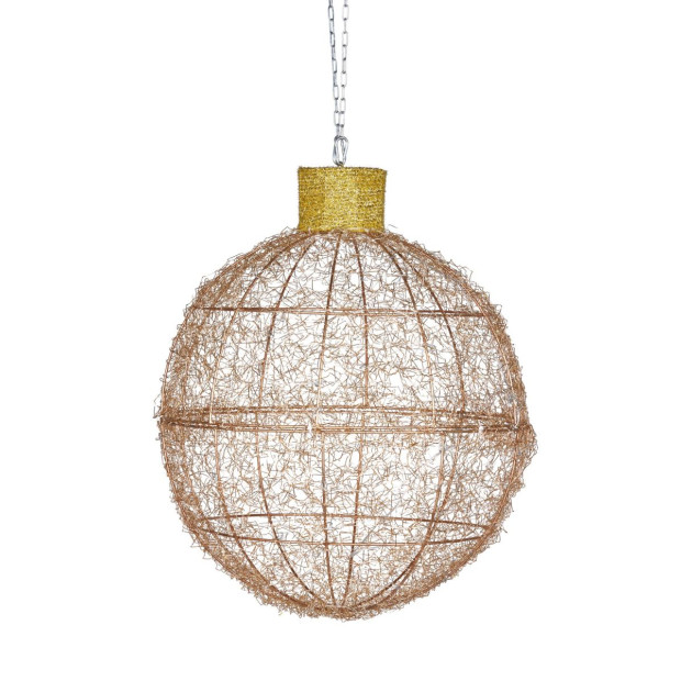 Christmas Display Bauble with Gold Lights- Indoor/Outdoor - 50cm Image 2