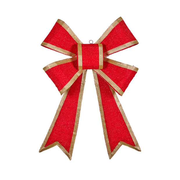 Christmas Bow Display with Lights- Red Indoor/Outdoor 110cm Image 2
