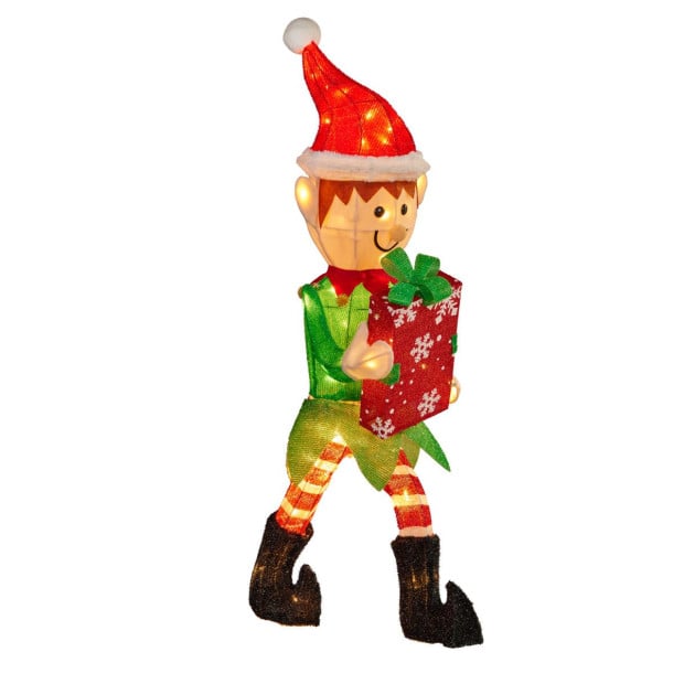 Christabelle Christmas Elf Display with Lights - Indoor/Outdoor 105cm