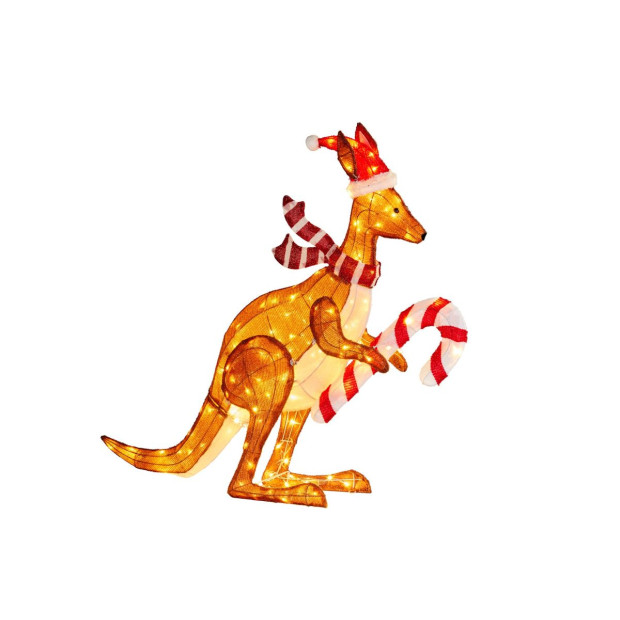 Christmas Kangaroo Display with Lights Indoor/Outdoor 99cm