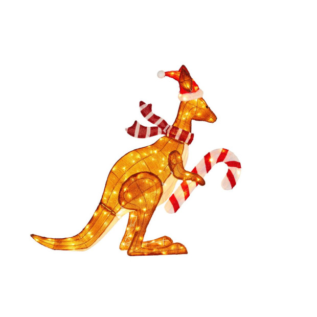 Christmas Kangaroo Display with Lights Indoor/Outdoor 99cm Image 3