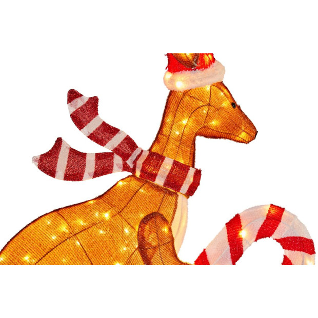 Christmas Kangaroo Display with Lights Indoor/Outdoor 99cm Image 4