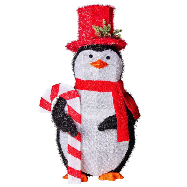 Christmas Penguin Display with Lights Indoor/Outdoor 80cm Image 3