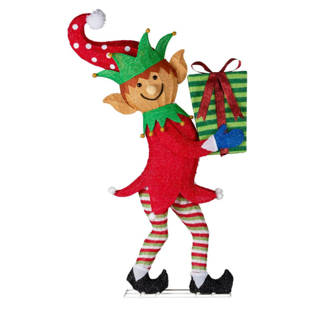Christmas Elf Display with Lights - 125cm Image 3