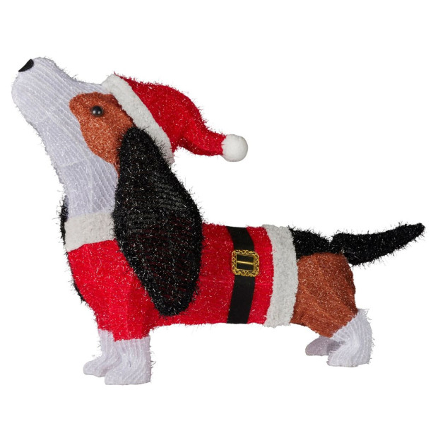 Dachshund Christmas Display Dog with Lights - 67cm Image 3