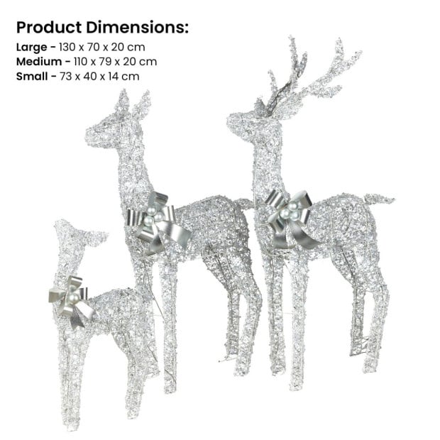 Christabelle Christmas Reindeer Display Set of 3 Indoor and Outdoor Decoration Image 2