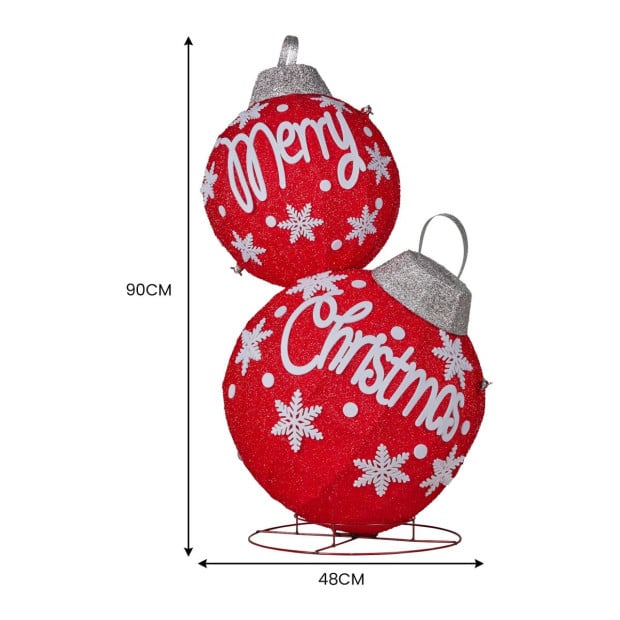 Christabelle Oversized Glitter Christmas Bauble for Indoor Outdoor Display Image 3