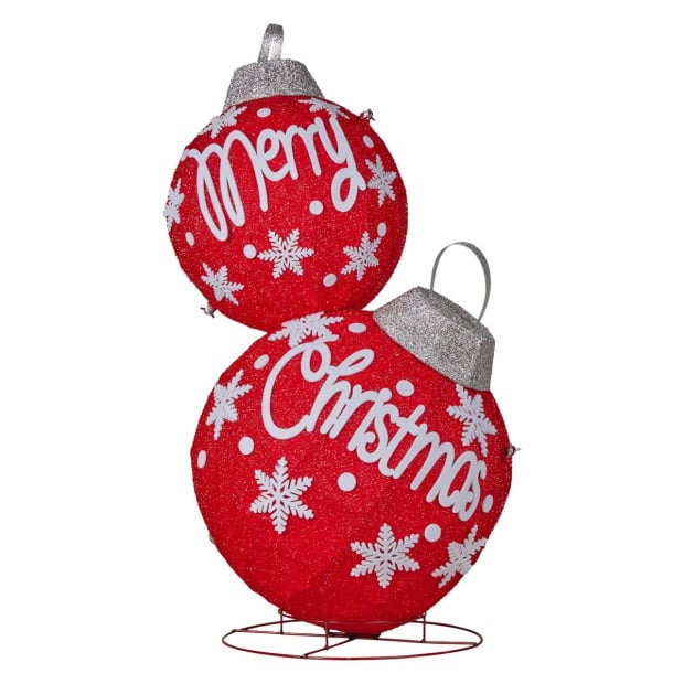 Christabelle Oversized Glitter Christmas Bauble for Indoor Outdoor Display Image 4