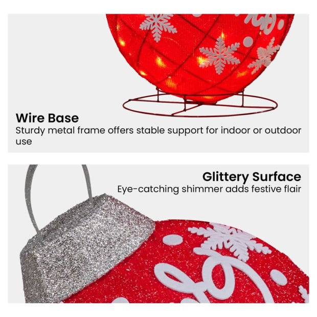 Christabelle Oversized Glitter Christmas Bauble for Indoor Outdoor Display Image 5