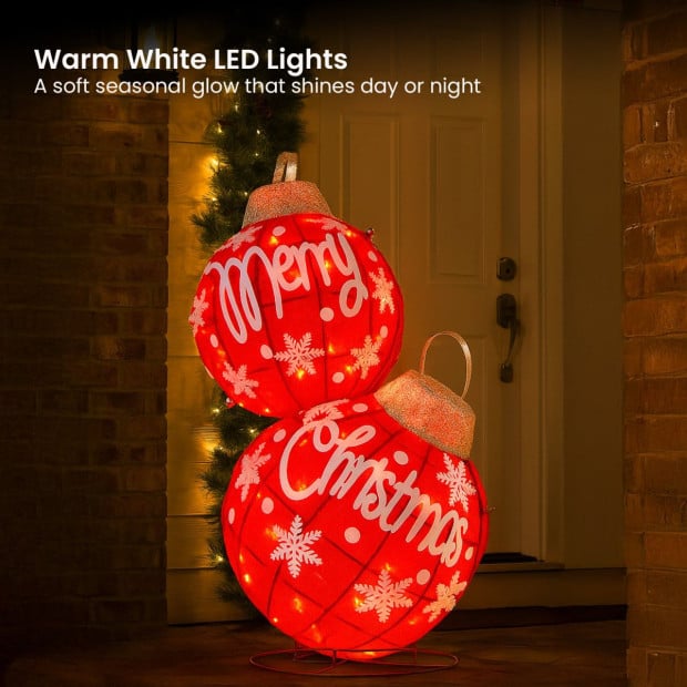 Christabelle Oversized Glitter Christmas Bauble for Indoor Outdoor Display Image 6