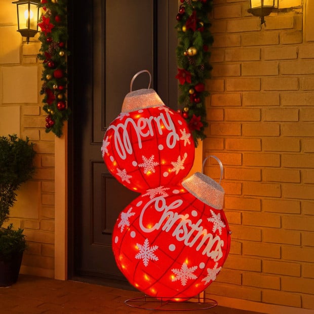 Christabelle Oversized Glitter Christmas Bauble for Indoor Outdoor Display Image 7