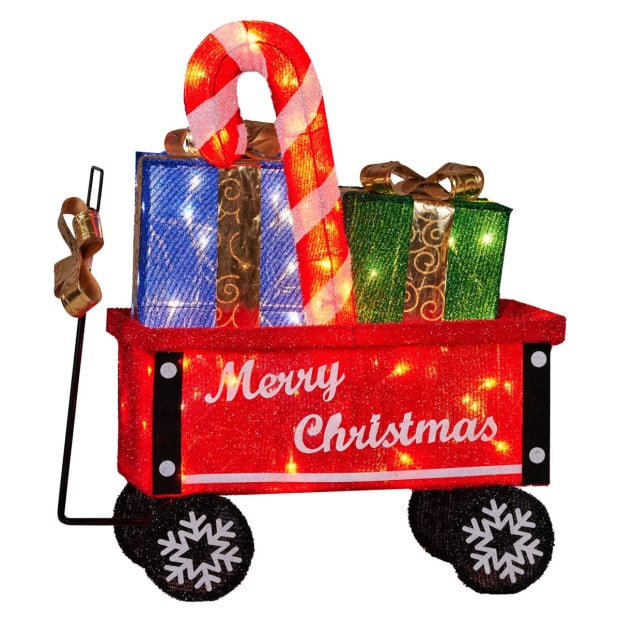 Christabelle Christmas Cart Display Warm White LED Lights Festive Decoration Image 2