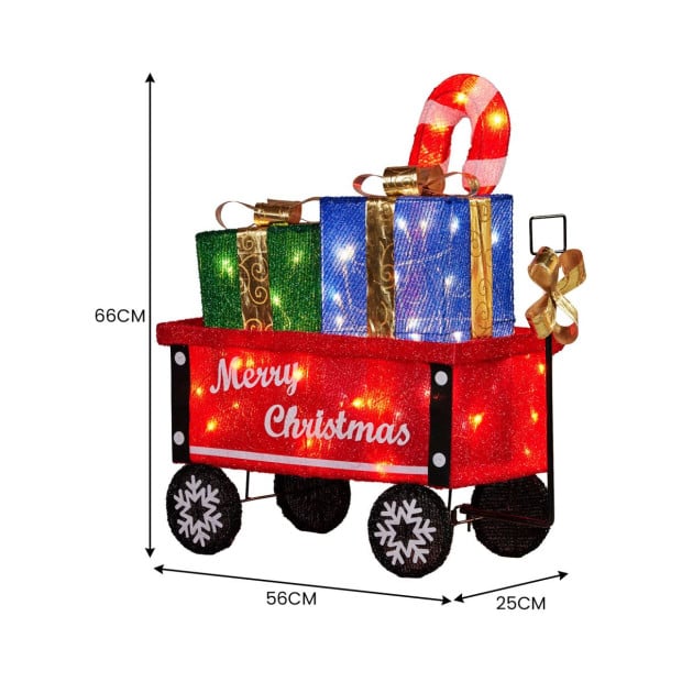 Christabelle Christmas Cart Display Warm White LED Lights Festive Decoration Image 3