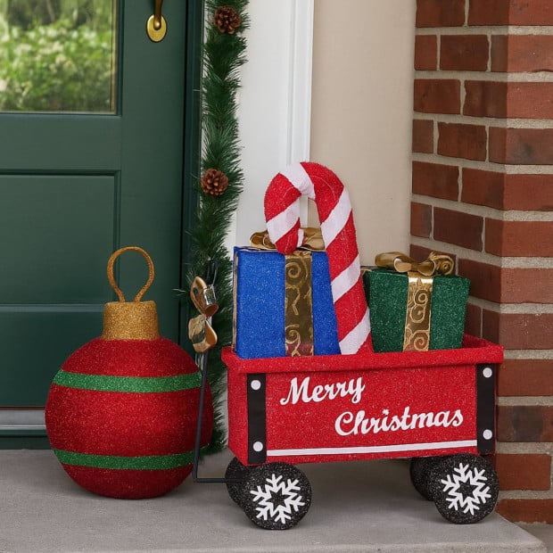 Christabelle Christmas Cart Display Warm White LED Lights Festive Decoration Image 9