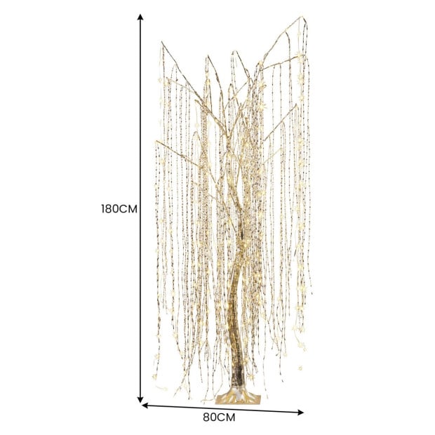 Christabelle Silver Willow 180cm Christmas Tree with LED Lights Image 3