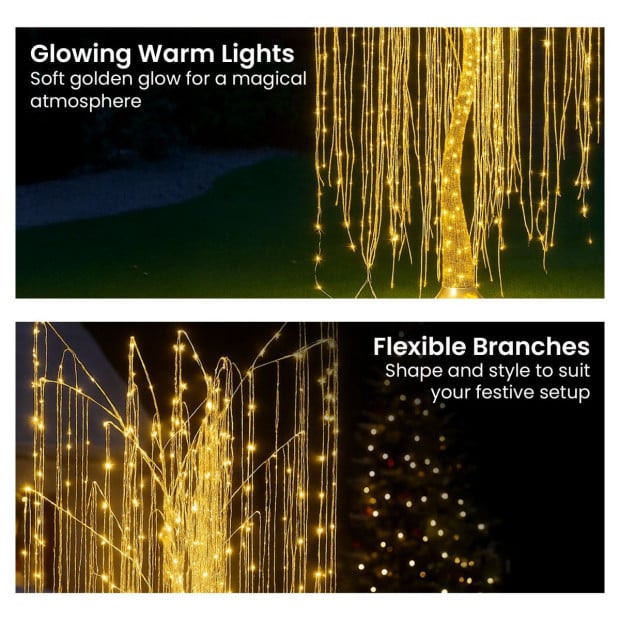 Christabelle Silver Willow 180cm Christmas Tree with LED Lights Image 5