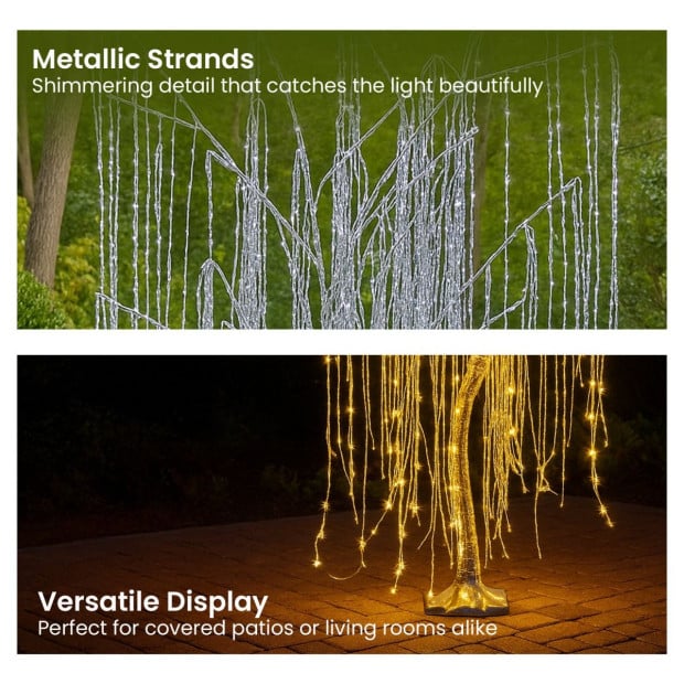Christabelle Silver Willow 180cm Christmas Tree with LED Lights Image 6