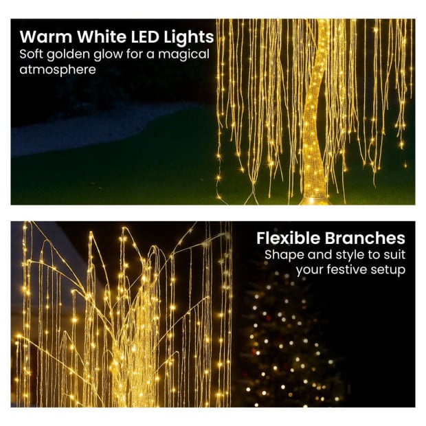Christabelle Silver Willow 120cm Christmas Tree with LED Lights Image 5