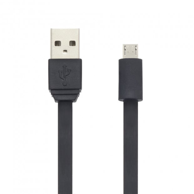Moki King Size Micro-USB Syn Charge Cable - 3m/10ft Black 