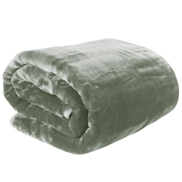 Laura Hill 600-GSM Mink Blanket Queen Size Double-Sided Soft Plush Bed Faux Throw Rug 220 X 240cm - Sage Image 2