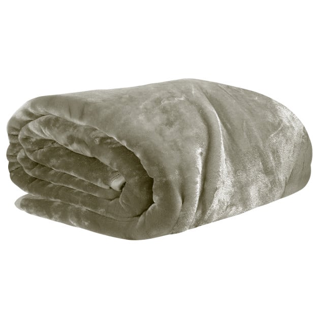 Laura Hill XL Double-Sided Oversized Faux Mink Blanket 305x305cm Olive Image 2