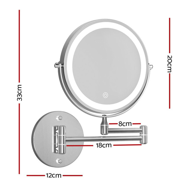 Extendable Makeup Mirror 10x Magnifying Double-sided Bathroom Mirror Glass Image 2