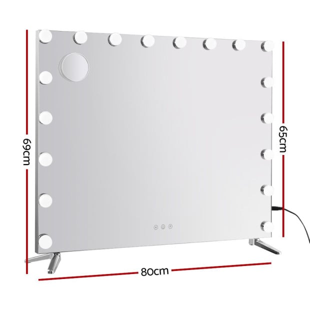 Makeup Mirror with Light LED Hollywood Mounted Wall Mirrors Cosmetic Image 2