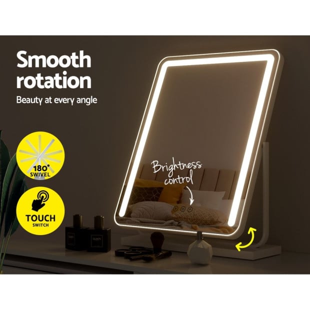Makeup Mirror With Lights Hollywood Vanity Led Mirrors White 40x50cm Image 7
