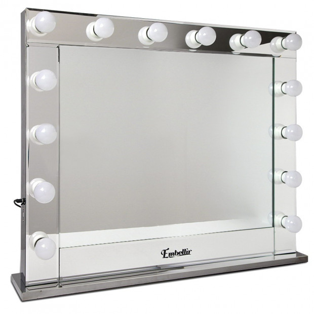 Make Up Mirror Aluminium Frame with LED Lights 65x80cm