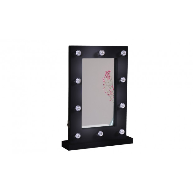 Hollywood Style Makeup Mirror With 10 Led Lights In Black Colour