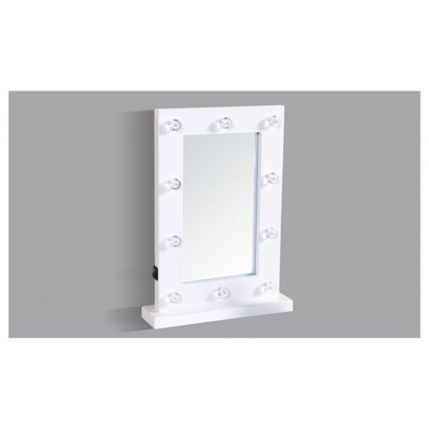 Dressing Makeup Vanity Mirror With 10 Led Lights White Colour