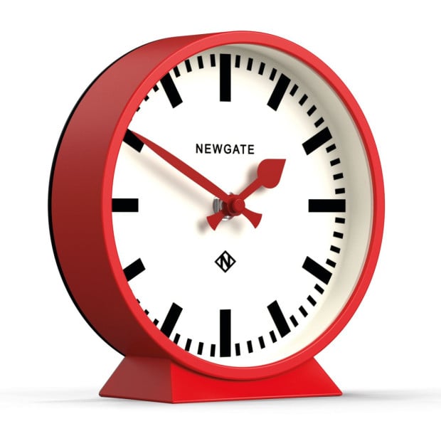Newgate Railway Mantel Clock Fire Engine Red Image 2