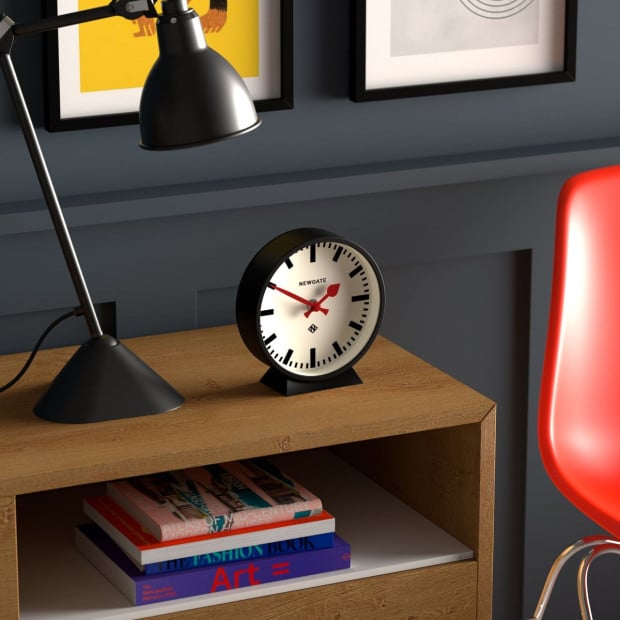 Newgate Railway Mantel Clock Cave Black Image 3