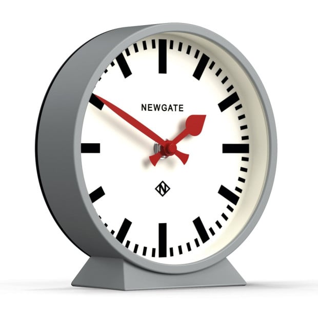 Newgate Railway Mantel Clock Posh Grey Image 2