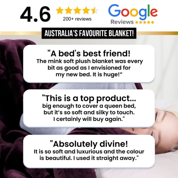 Laura Hill Faux Mink Blanket 800GSM Heavy Double-Sided - Navy Blue Image 6