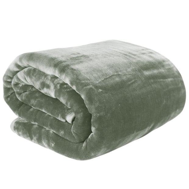 Laura Hill 800-GSM Mink Blanket Queen Size Double-Sided Soft Plush Bed Faux Throw Rug 220 X 240cm Heavy - Sage Image 2