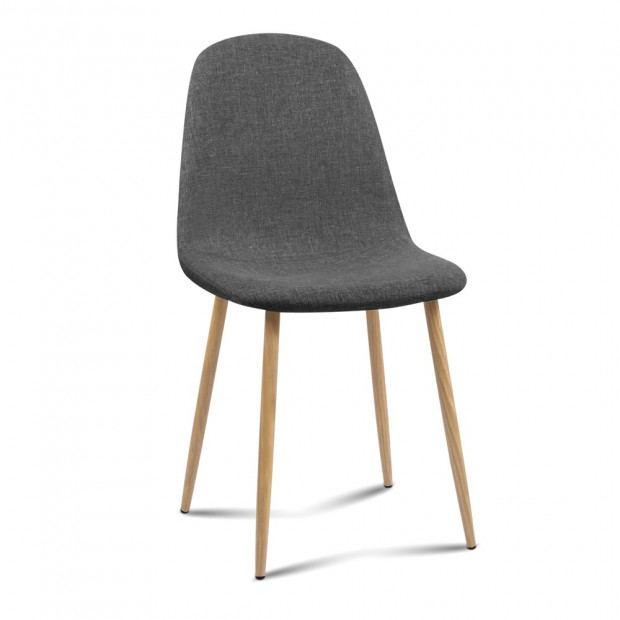 4x Adamas Fabric Dining Chairs - Dark Grey Image 1
