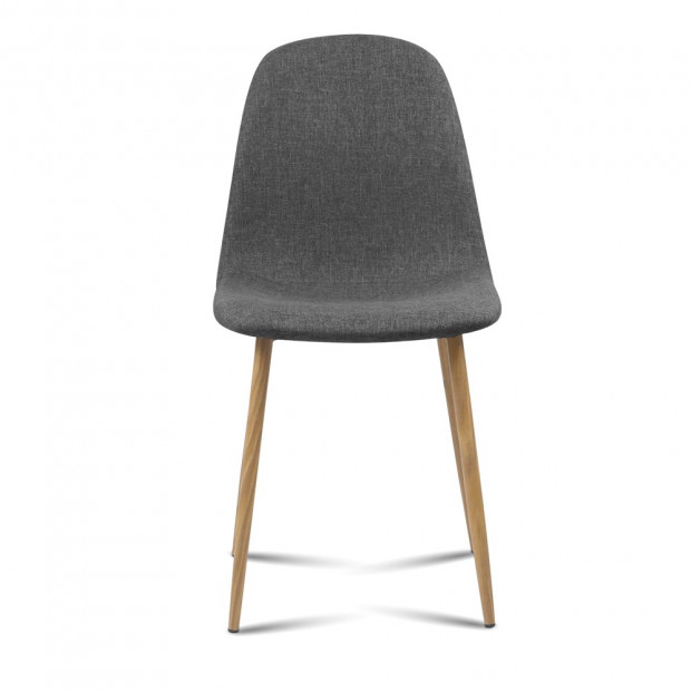 4x Adamas Fabric Dining Chairs - Dark Grey Image 2