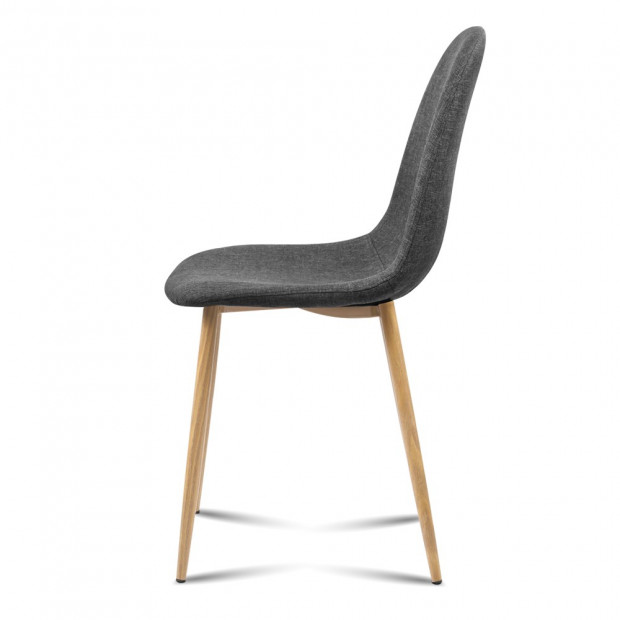 4x Adamas Fabric Dining Chairs - Dark Grey Image 3