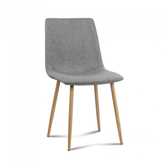 4X Collins Dining Chairs - Light Grey