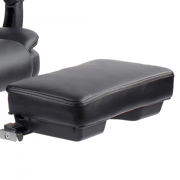 8-point Massage Office Chair with Retractable Footrest Black Image 10