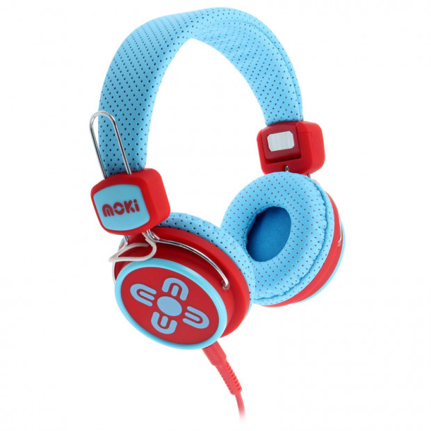 Moki Kids Safe Headphones- Blue/Red